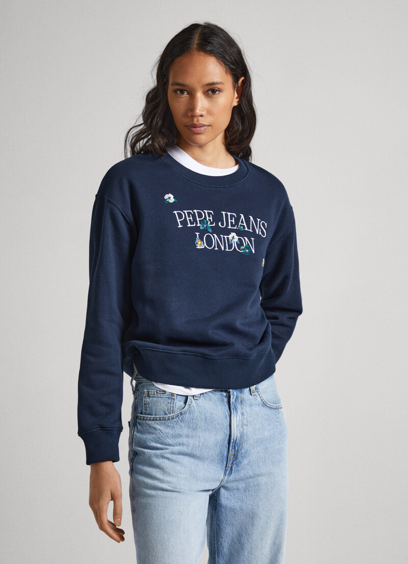 Sweatshirt W/ Embroidered Logo | Pepe Jeans