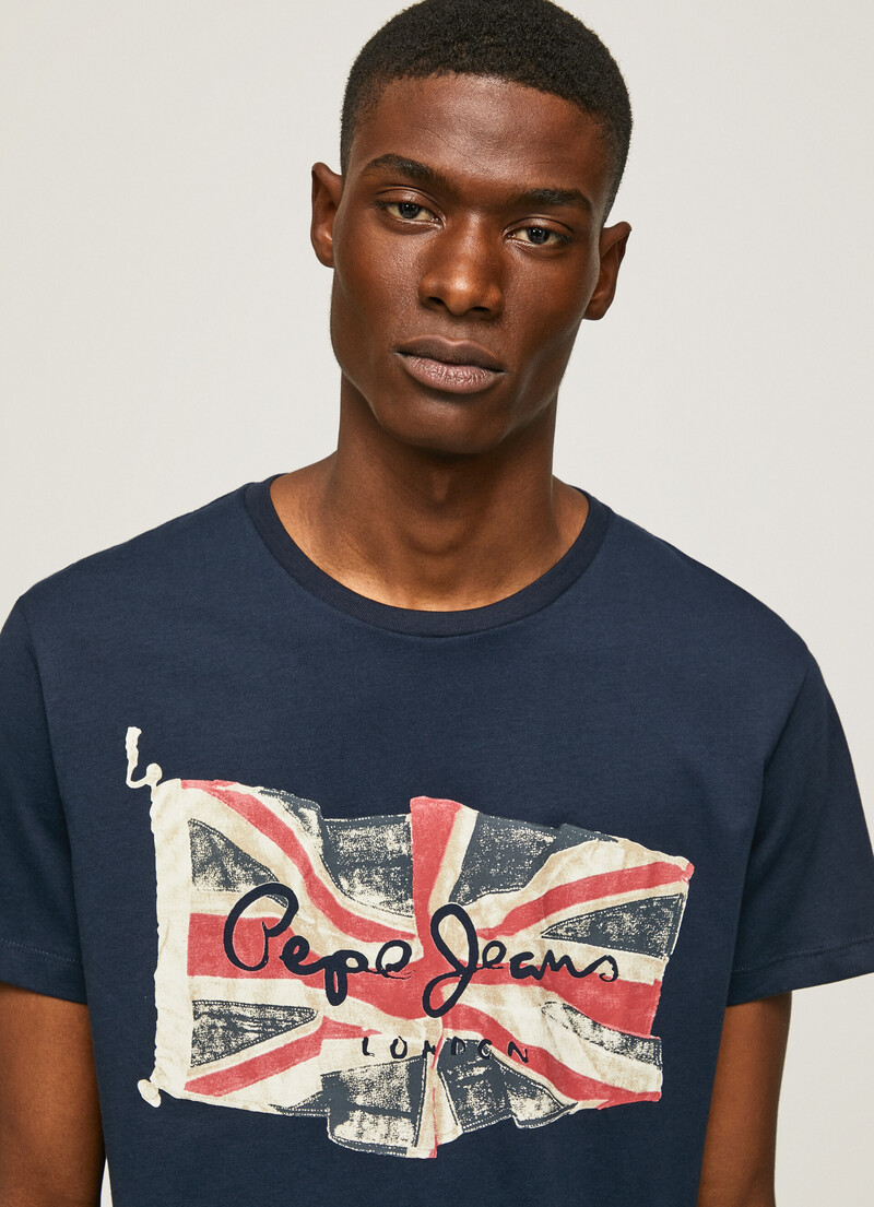 T-Shirt Baumwolle Logodruck | Pepe Jeans