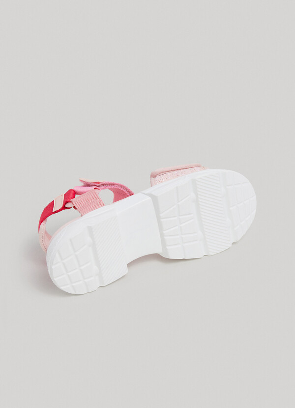 SPORTS SANDALS WITH SELF-ADHESIVE FASTENING