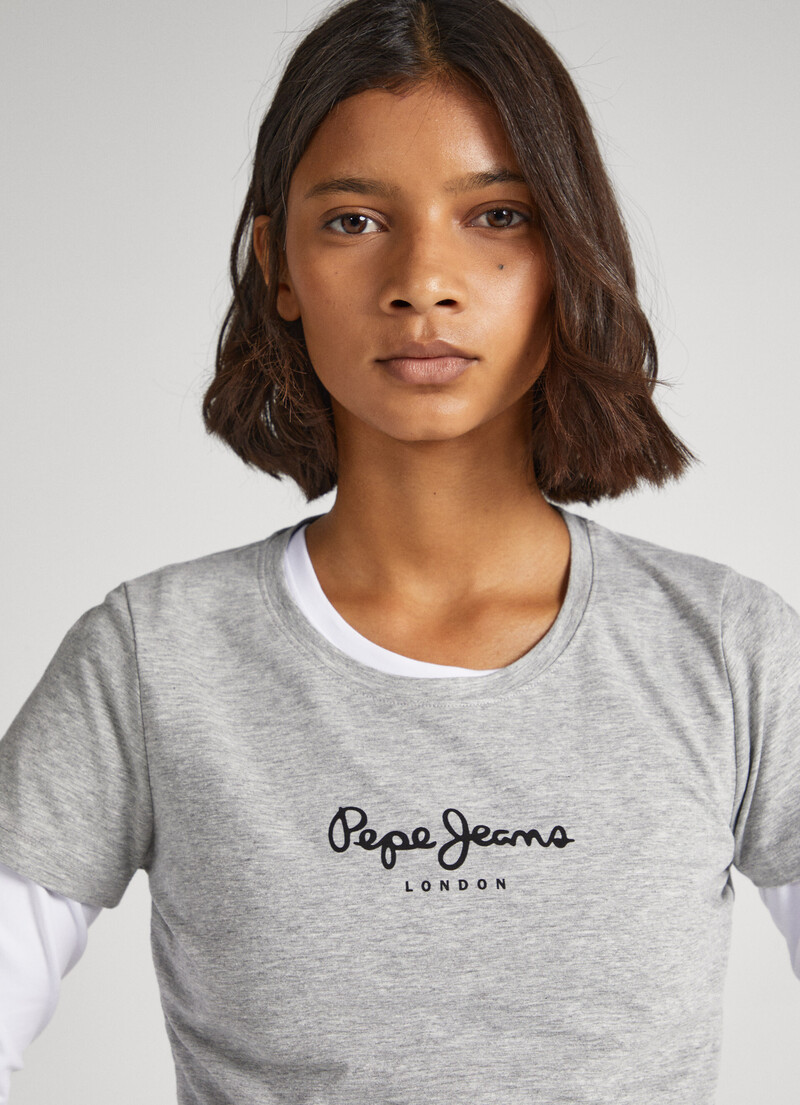 Maglietta In Lycra Stampa Logo | Pepe Jeans