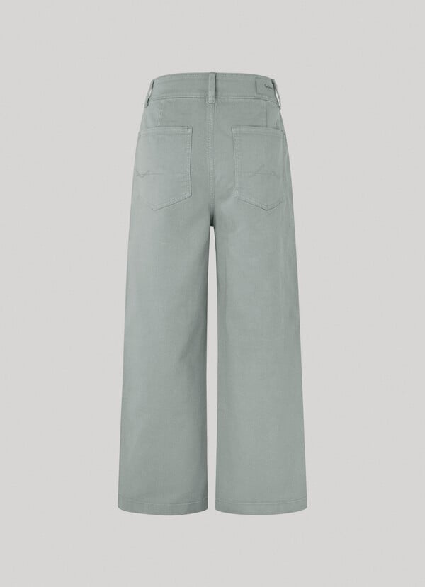 CULOTTE FIT TWILL TROUSERS