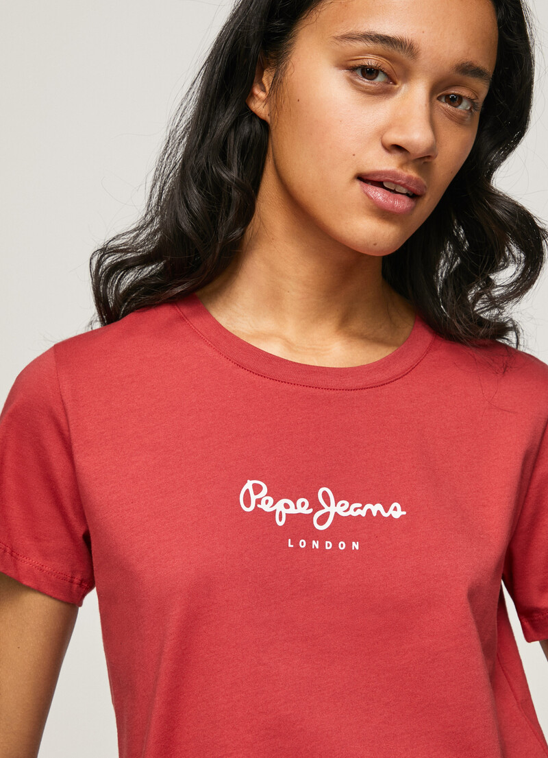 T-Shirt Avec Imprimé Logo En Coton | Pepe Jeans