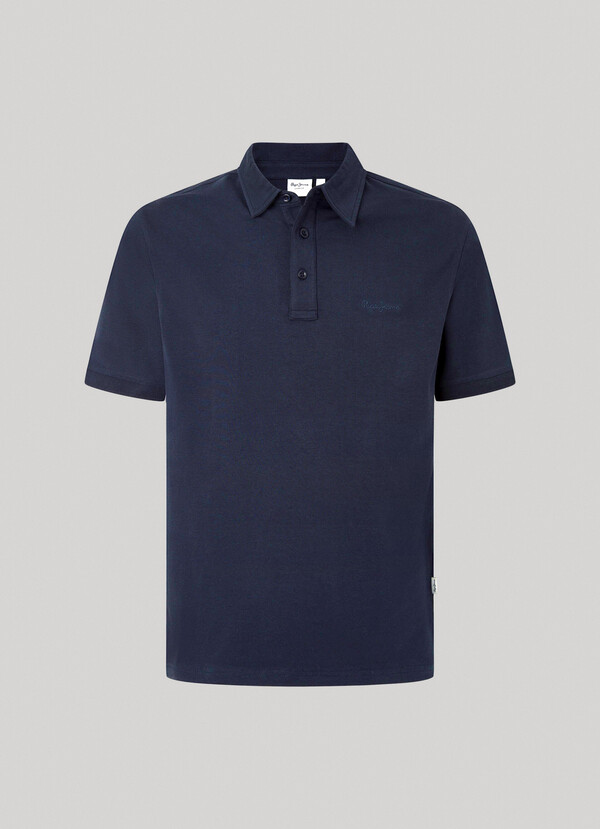 SLIM FIT POLO WITH EMBROIDERED LOGO