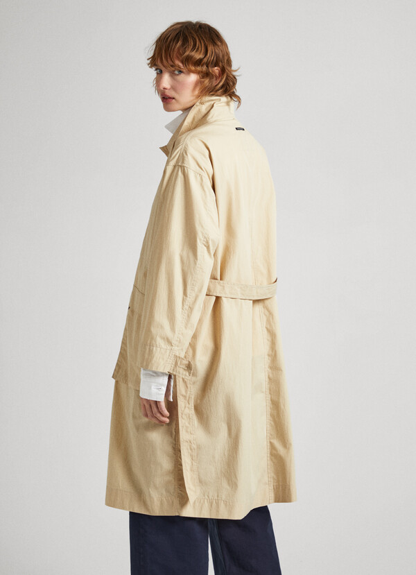 LONG COTTON TRENCH COAT