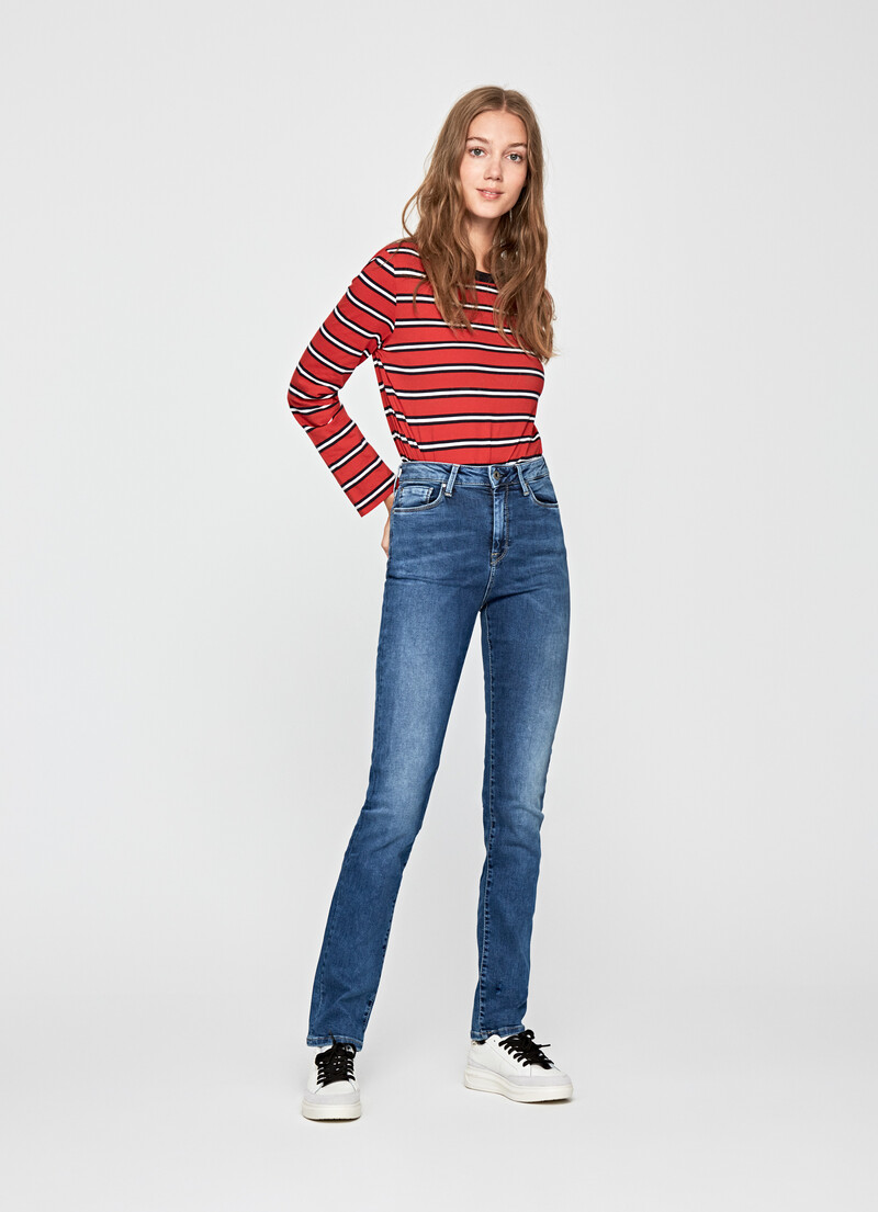 DION STRAIGHT SLIM FIT HIGH WAIST JEANS | PepeJeans