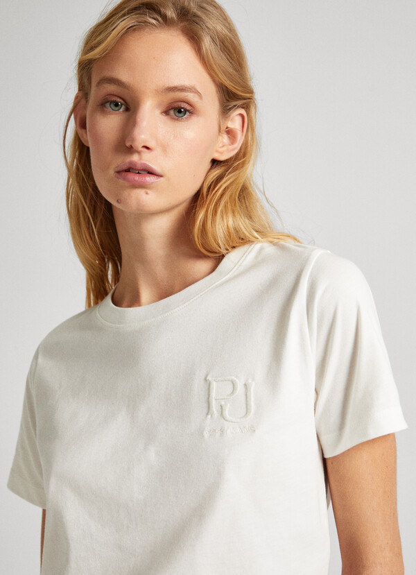 REGULAR FIT T-SHIRT WITH EMBROIDERED LOGO