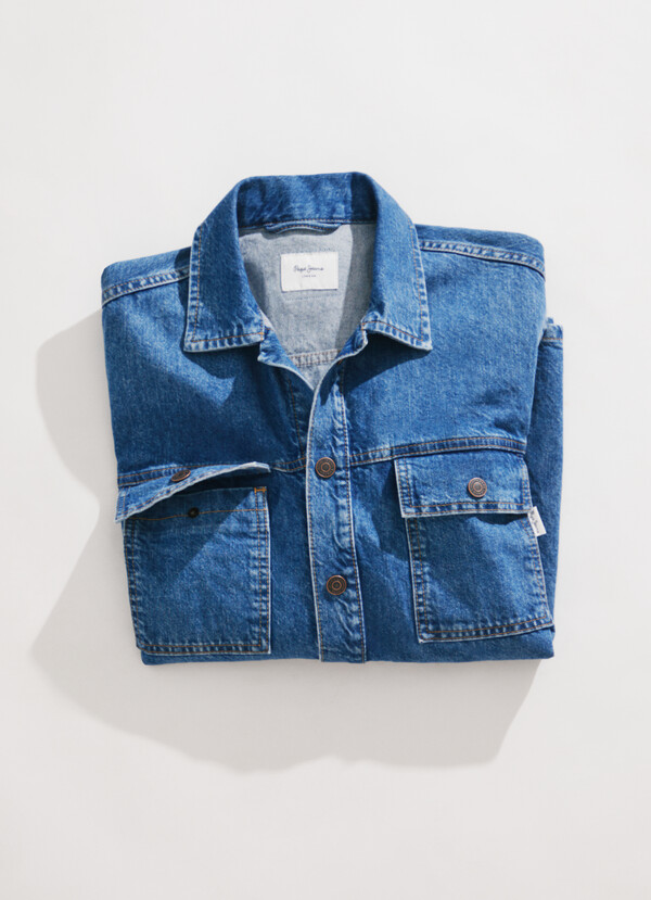 RELAXED FIT DENIM OVERSHIRT