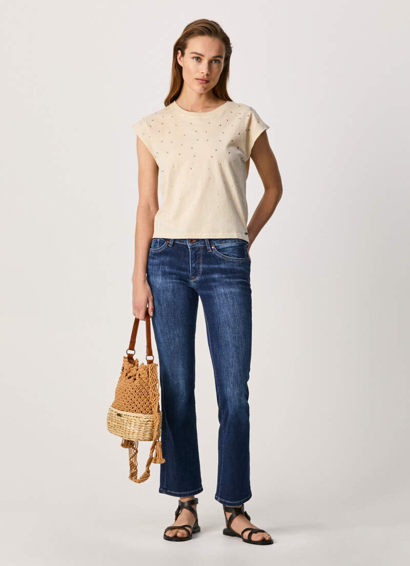 PICCADILLY BOOTCUT FIT MID WAIST JEANS | WOMAN