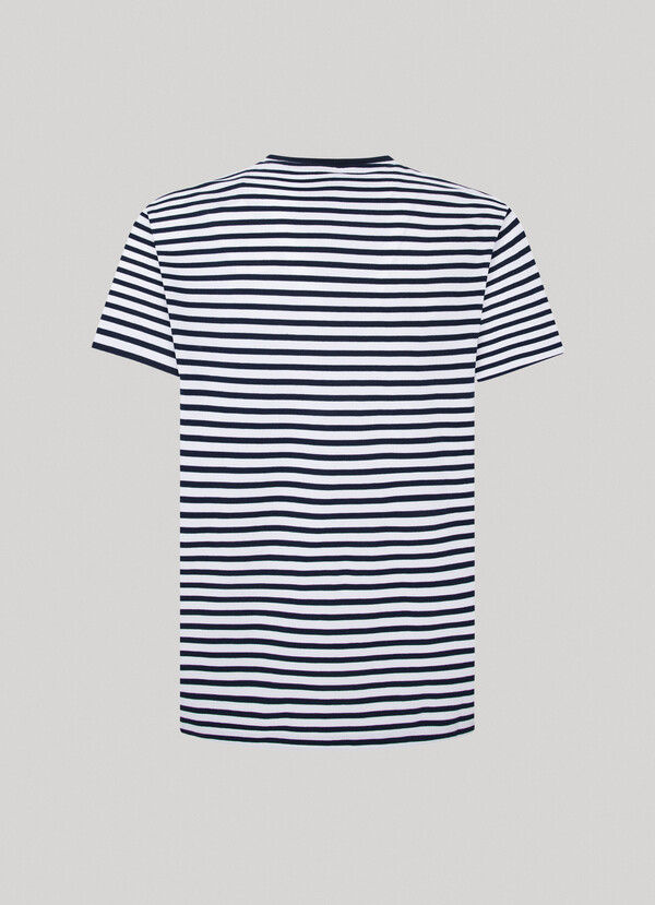 REGULAR FIT T-SHIRT WITH STRIPED PRINT