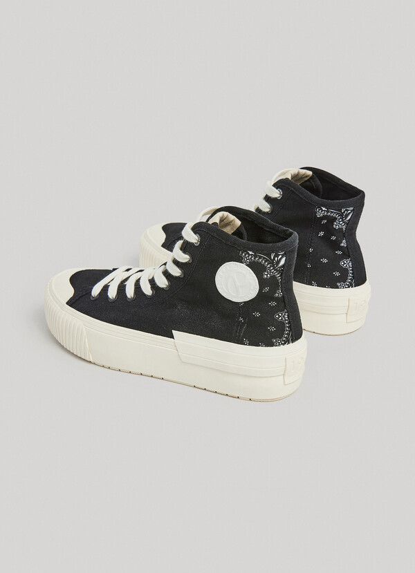 HIGH-TOP TRAINERS IN COTTON