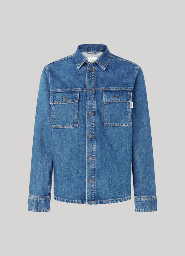 RELAXED FIT DENIM OVERSHIRT