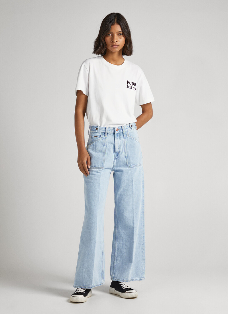 Febee Wide Fit High-Rise Jeans | Pepe Jeans