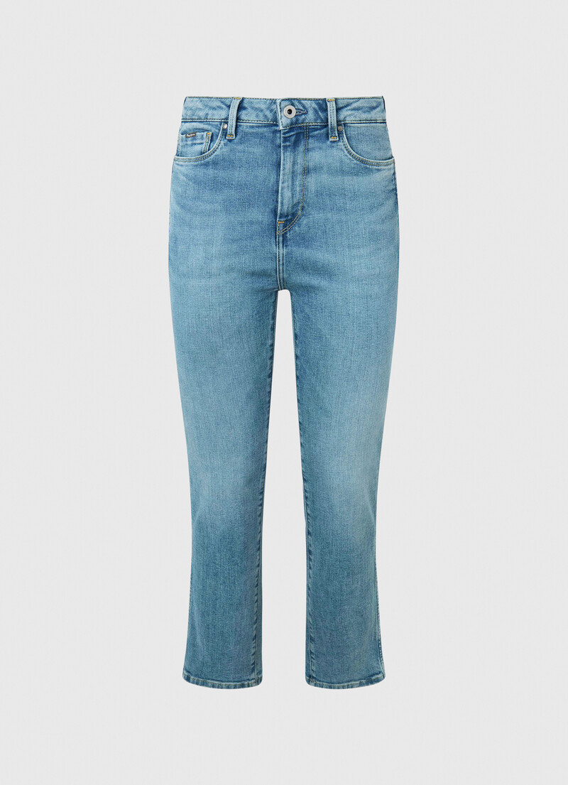 Dion 7/8 High Waisted Slim Fit Jeans | Pepe Jeans