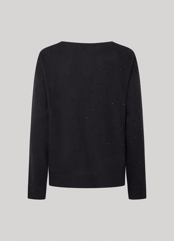 KNIT JUMPER WITH STRASS DETAIL