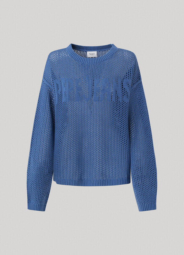 RELAXED FIT JUMPER WITH OPENWORK DETAIL