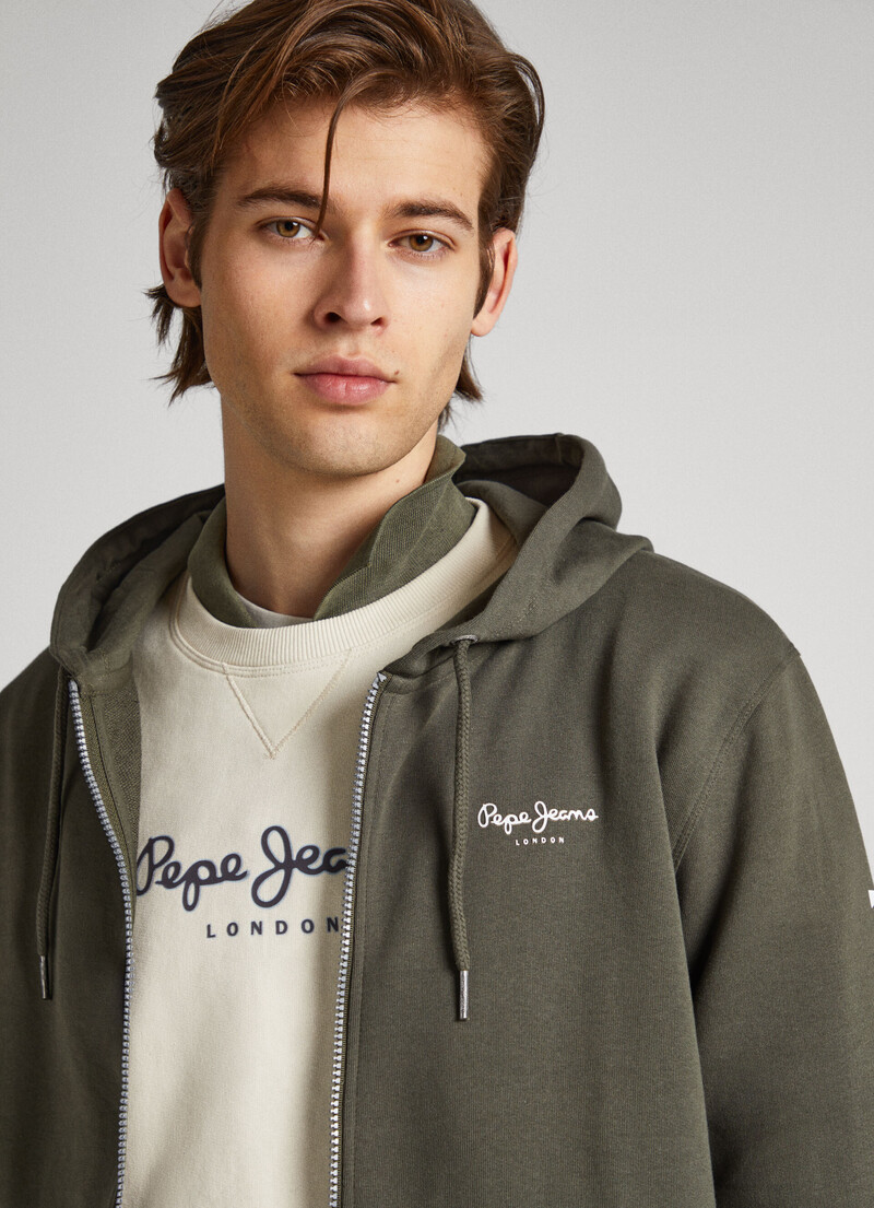 Hooded And Zipped Sweatshirt | Pepe Jeans