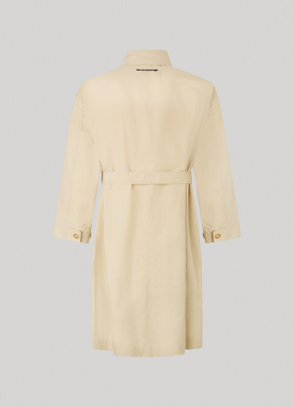 LONG COTTON TRENCH COAT