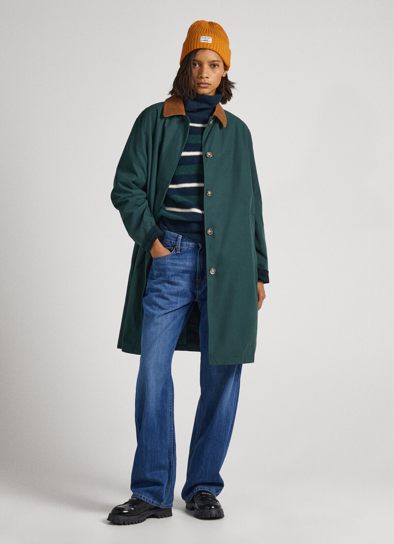 Long Jacket With Corduroy Collar | Pepe Jeans
