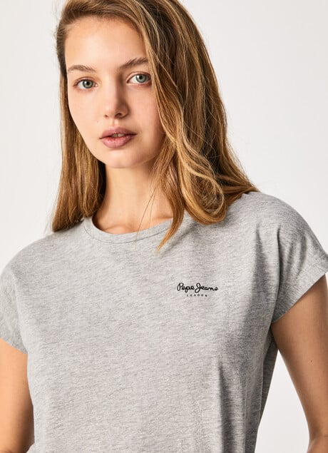 BLOOM BASIC T-SHIRT WITH LOGO | PepeJeans