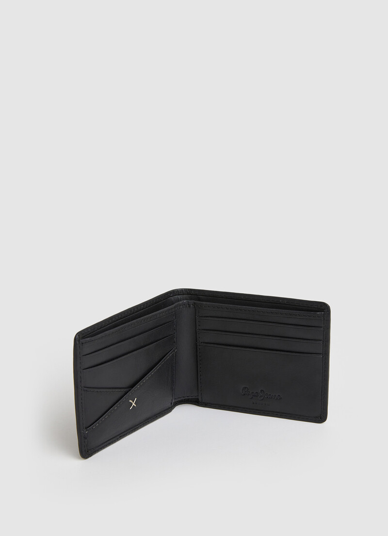 All Over Logo Leather Wallet | Pepe Jeans