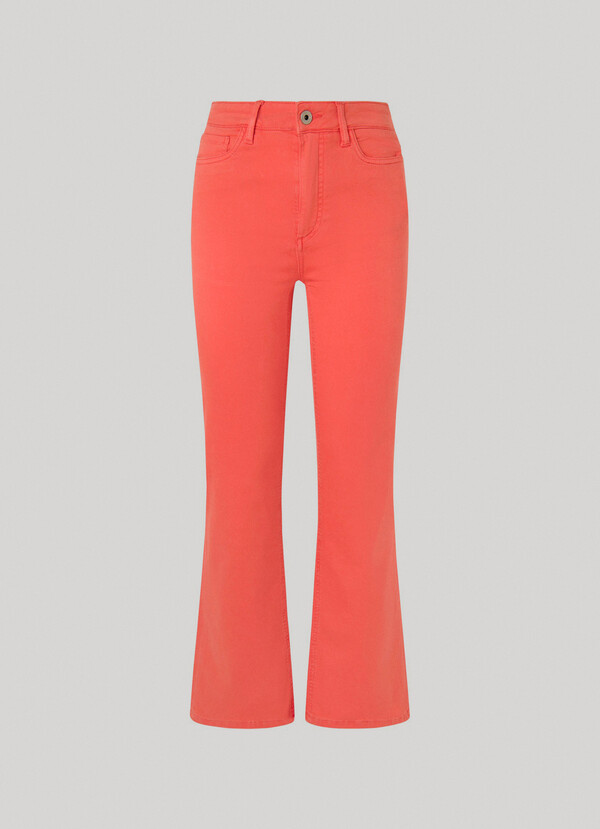 FLARE FIT ELASTIC TROUSERS
