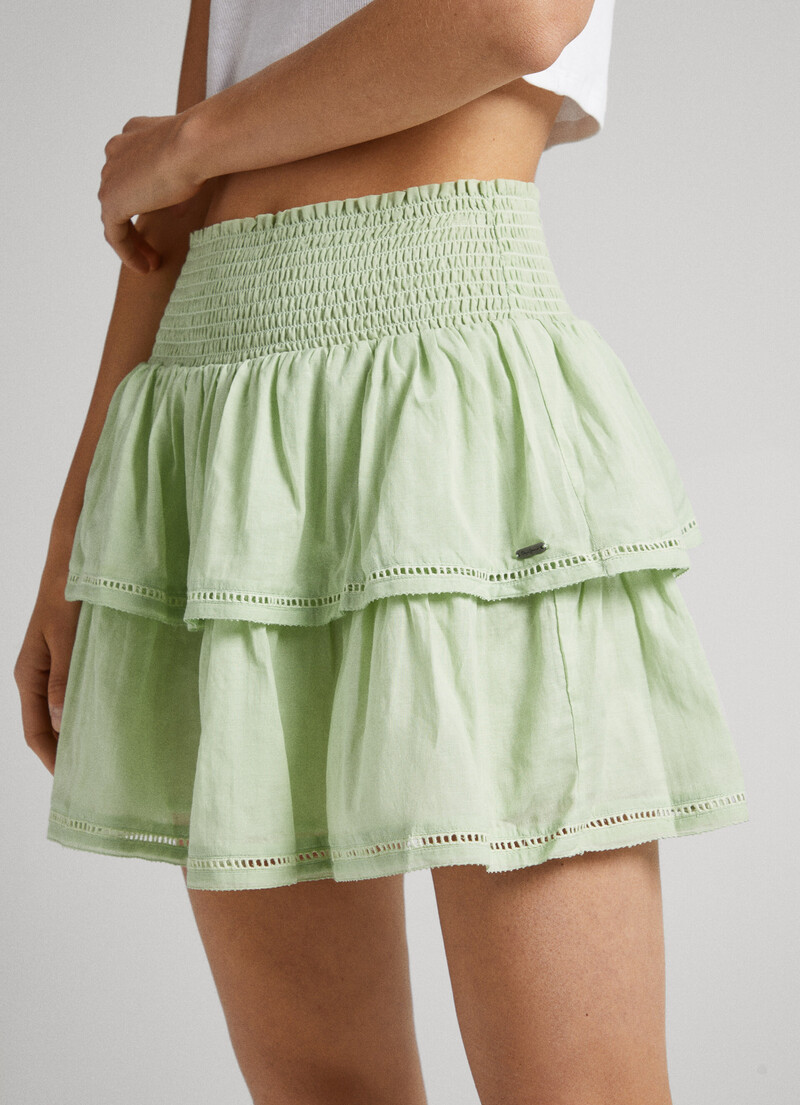 Double Ruffle Layer Skirt | Pepe Jeans