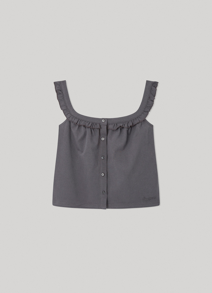 TANK TOP WITH BUTTON FASTENING