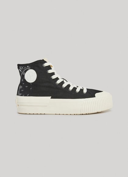 HIGH-TOP TRAINERS IN COTTON