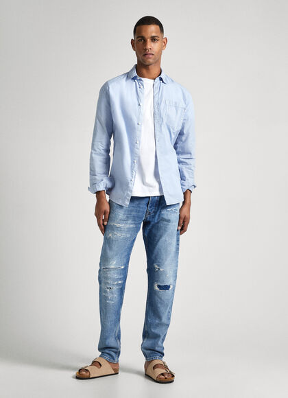 MID-RISE TAPER FIT JEANS