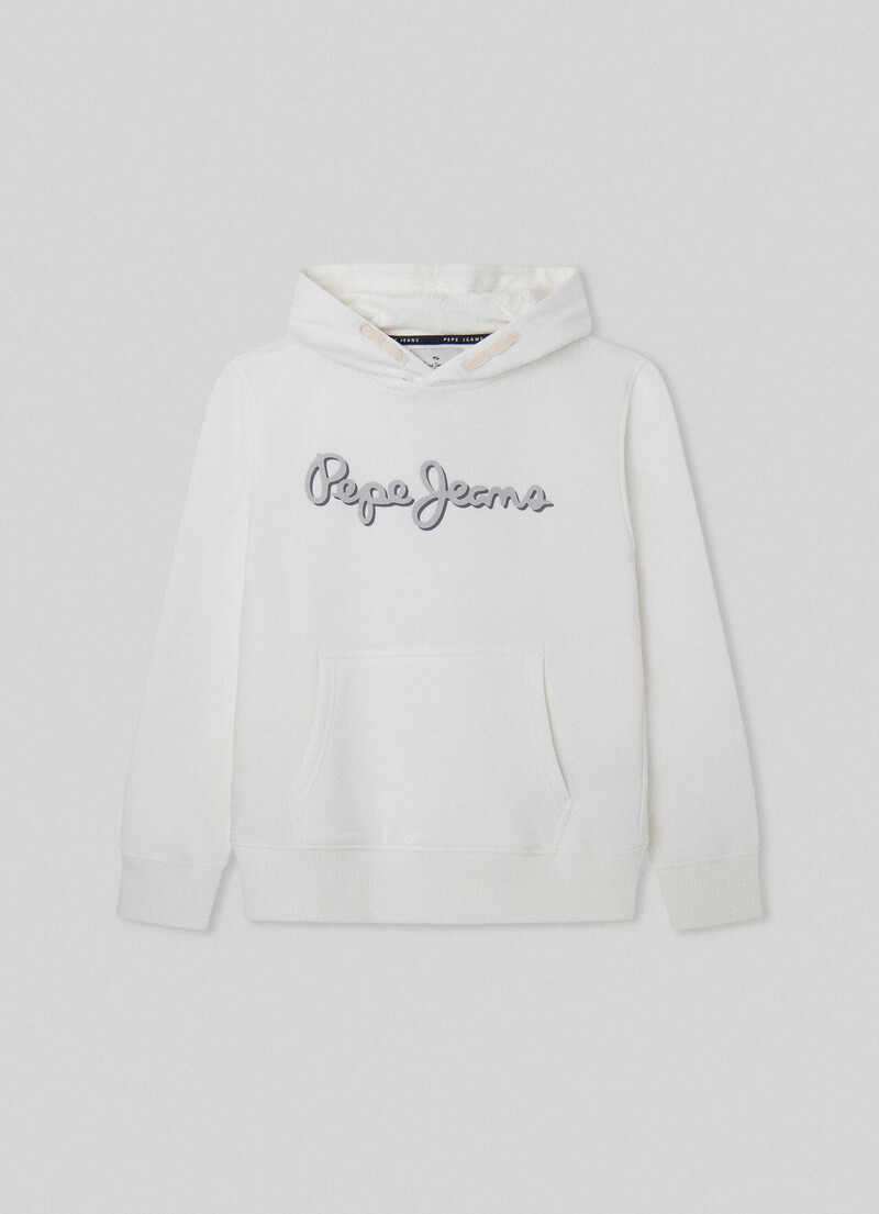 Hoodie With 3d- Effect Logo | Pepe Jeans