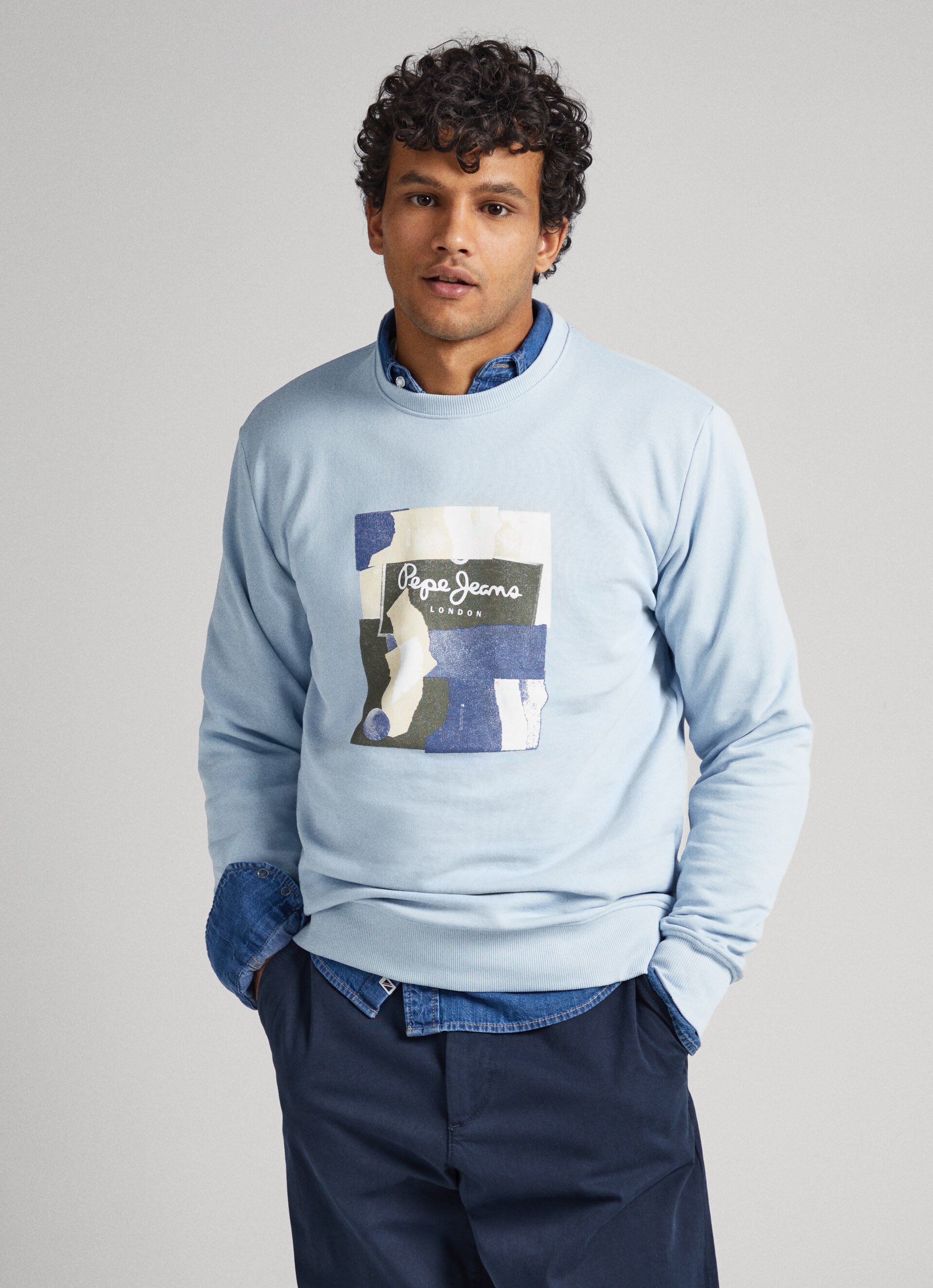 Crew Neck Cotton Sweatshirt | Pepe Jeans