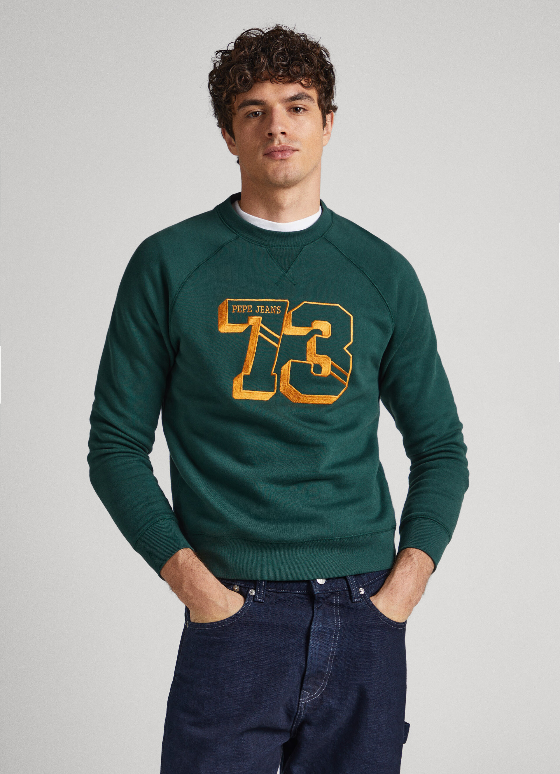 Embroidered 73 Logo Sweatshirt | Pepe Jeans