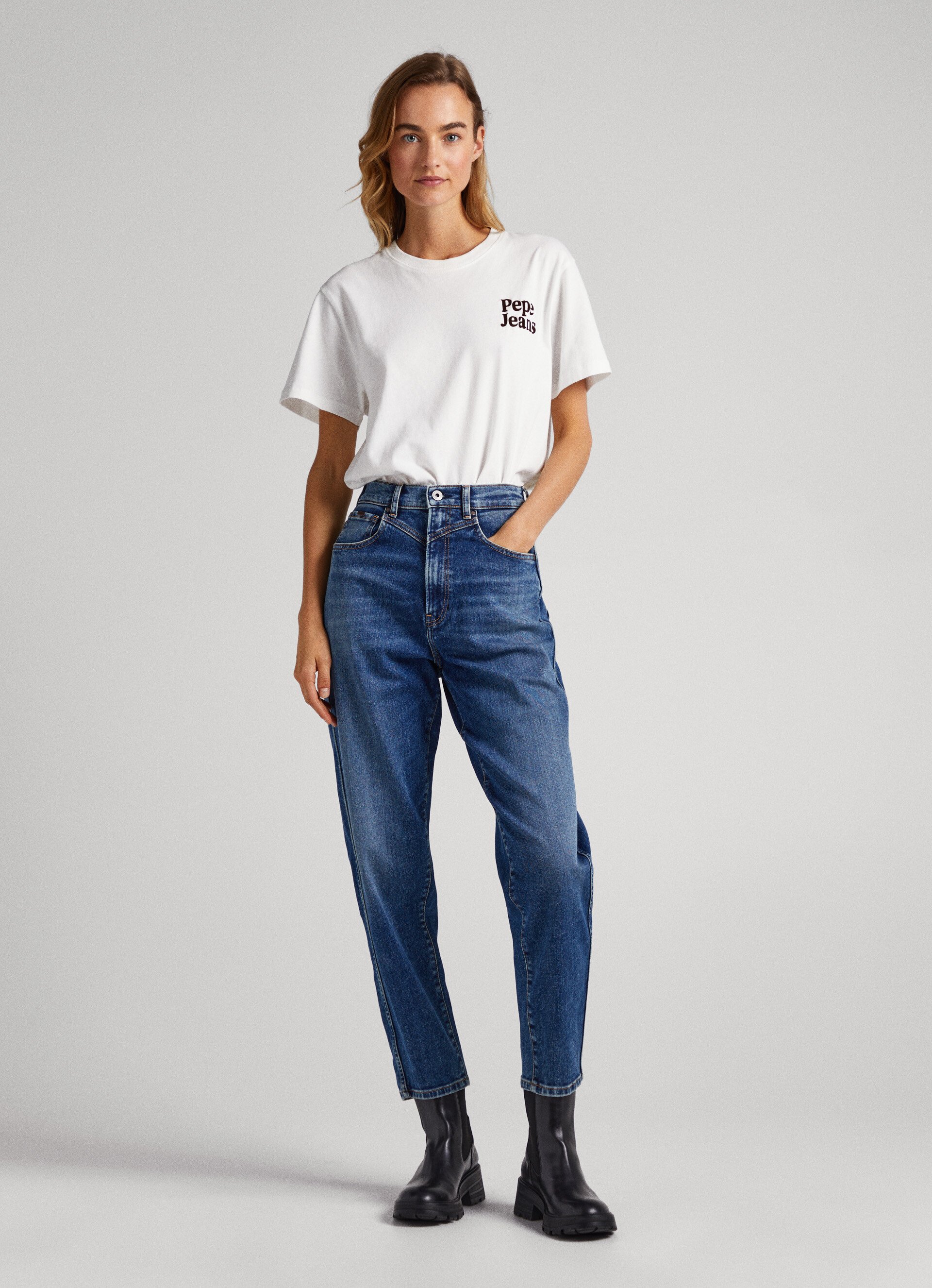 Rachel Balloon Fit High-Rise Jeans | Pepe Jeans