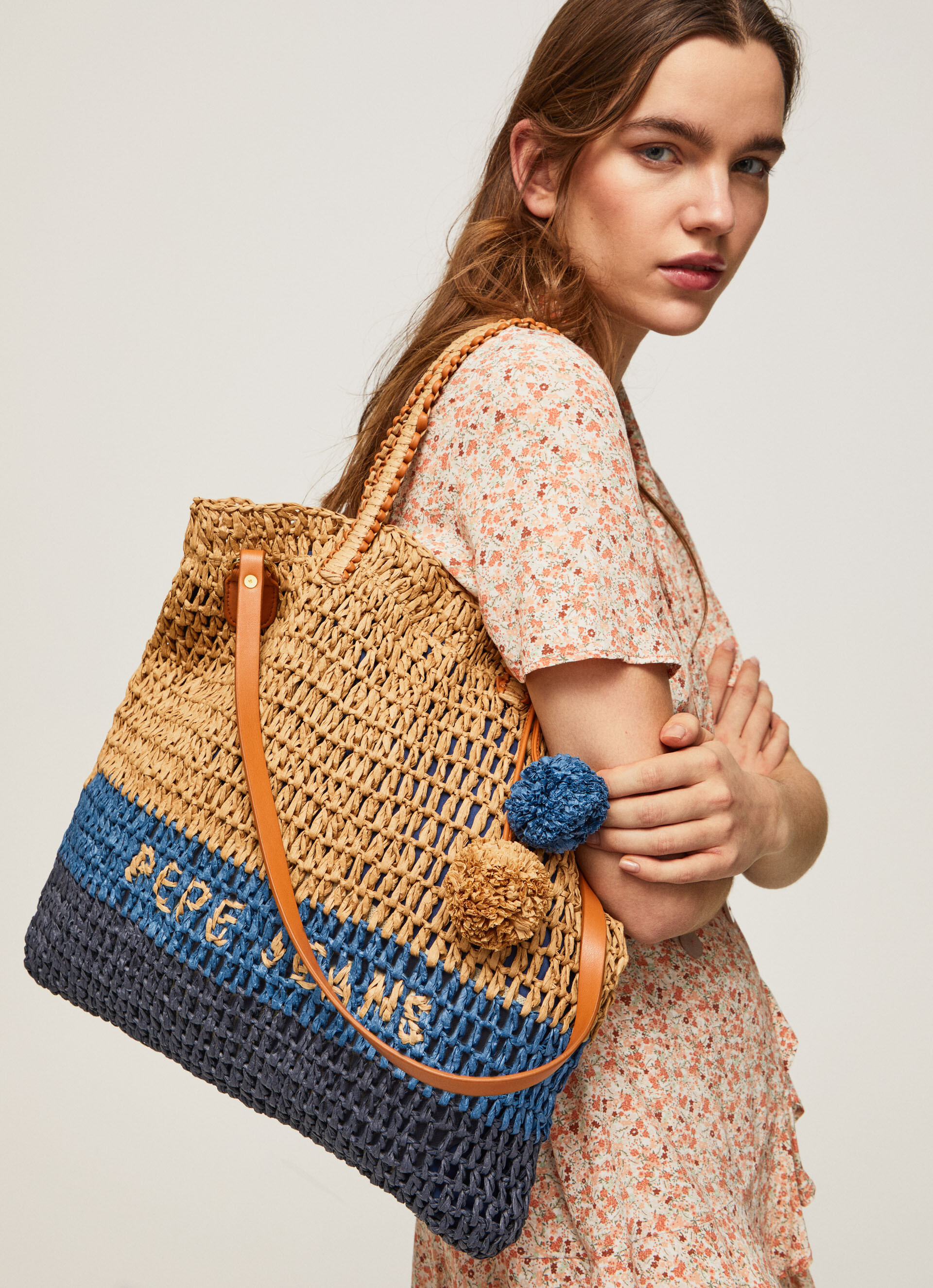 Woven Straw Tote Bag | Pepe Jeans