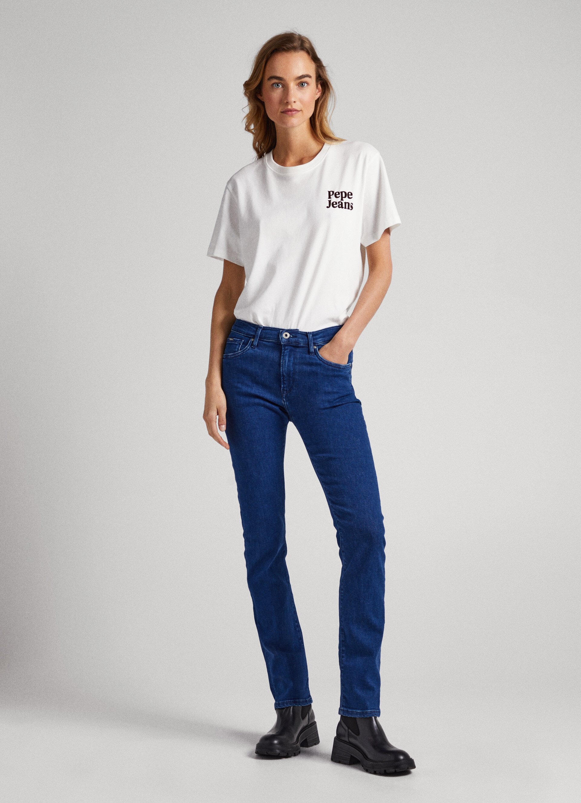 Grace Slim Fit High-Rise Jeans | Pepe Jeans