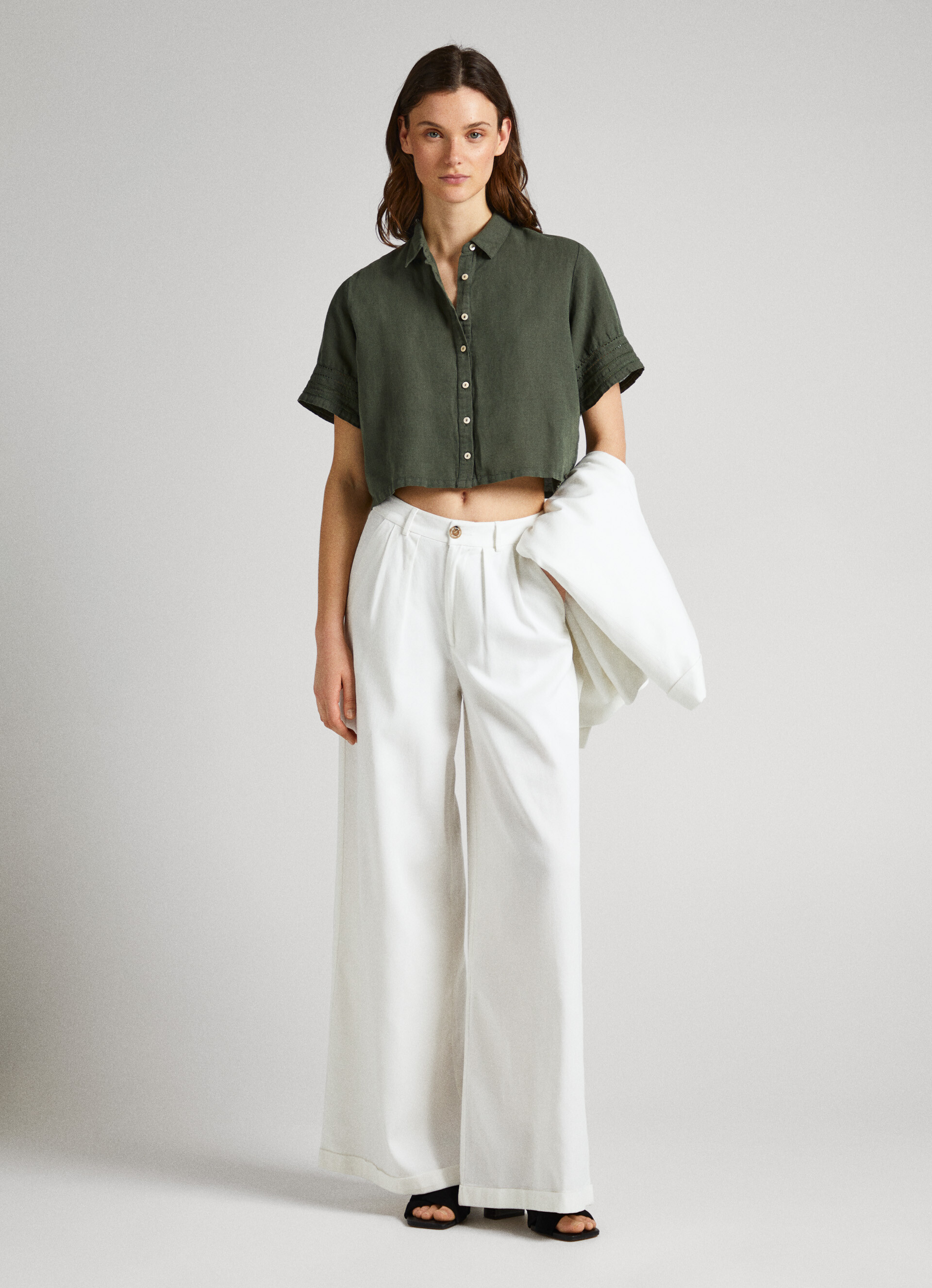 Stretch Twill Palazzo Trousers | Pepe Jeans