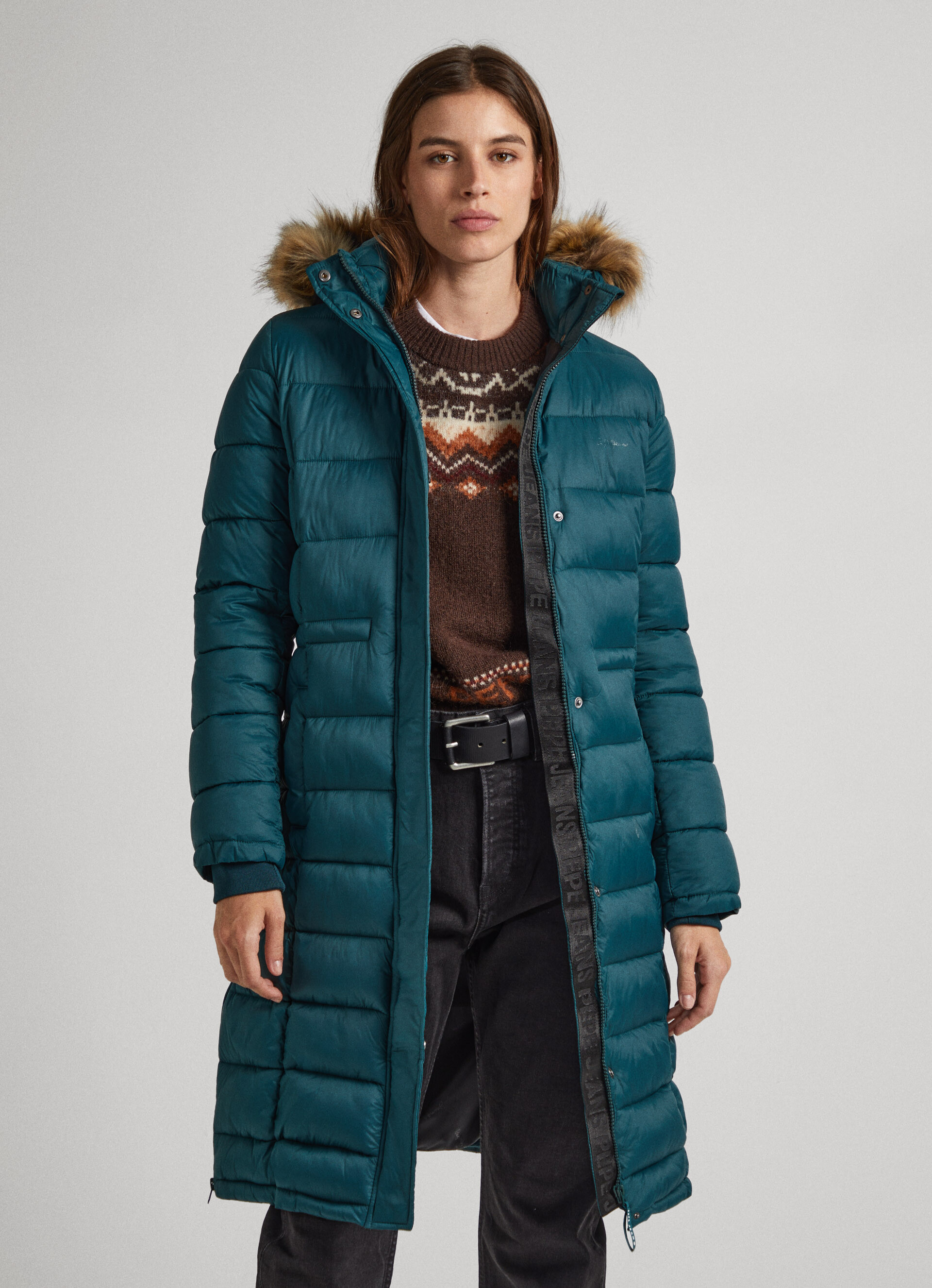 Long Quilted Puffer Jacket | Pepe Jeans